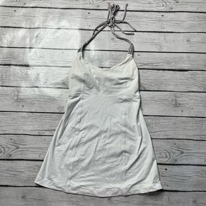 Lululemon Wild Strappy Back Tank Thin Straps Built-in Bra White Women's 4